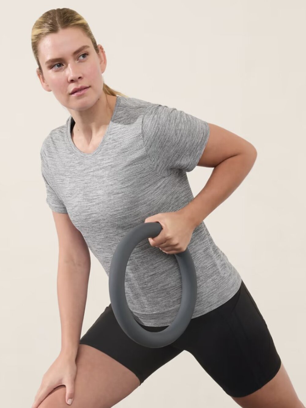 Athleta In Motion Seamless Heather Tee